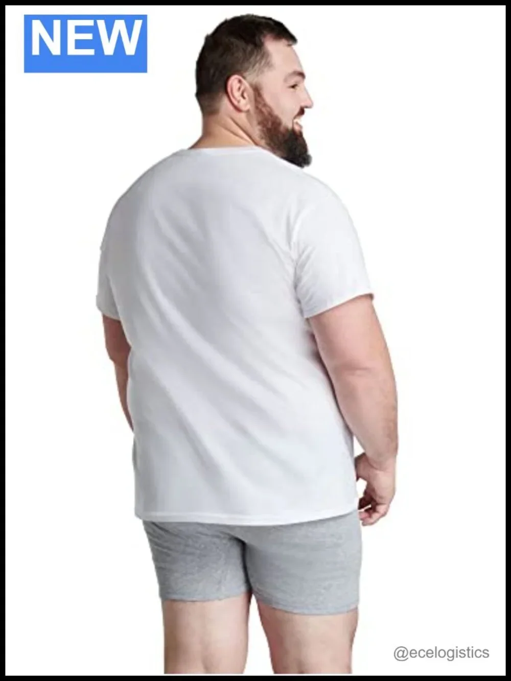 6 Pack Big & Tall Cotton Crew Undershirts Moisture Wicking Tag Free